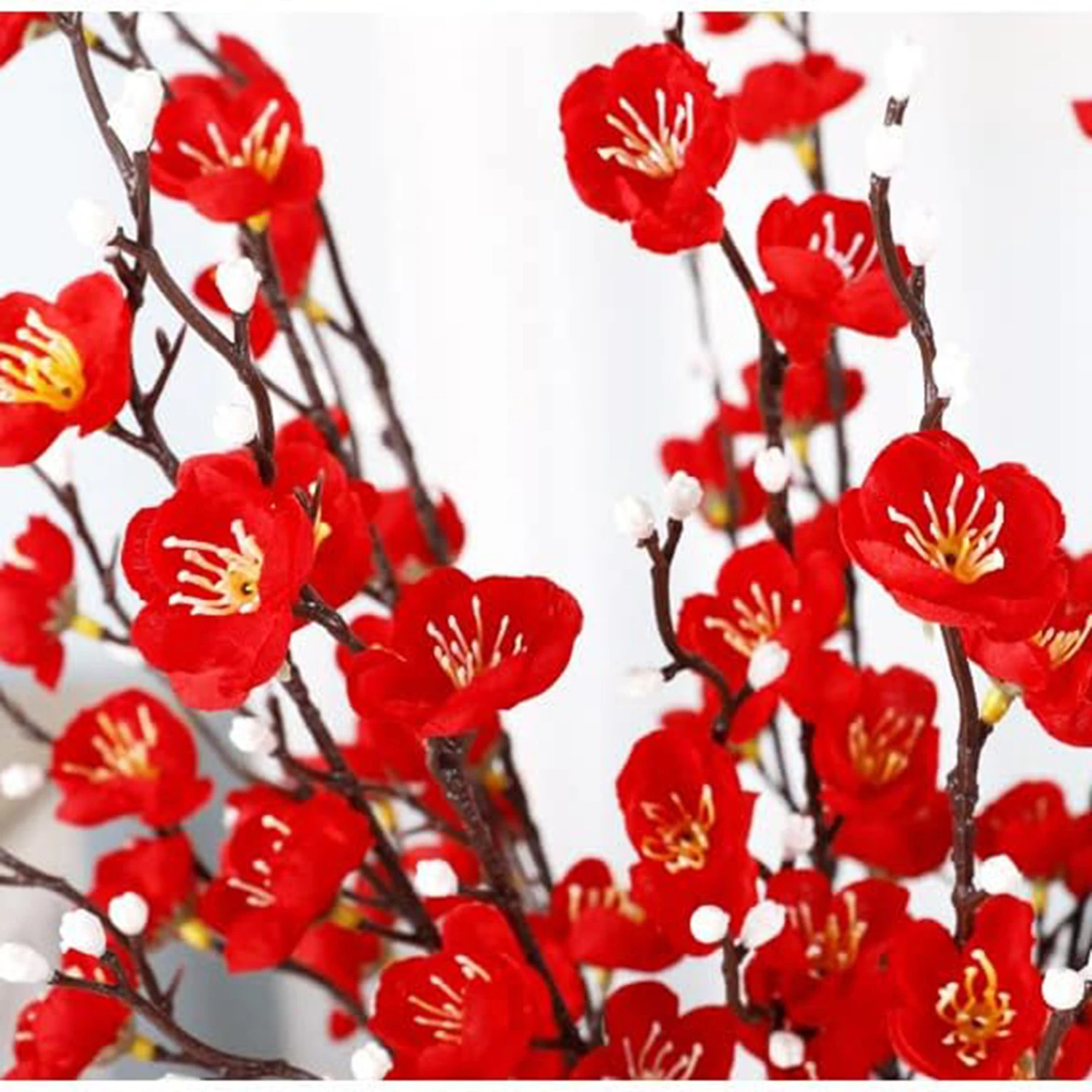 1/5PCS Seide Künstliche Blumen Pflaumenblüte Pfirsich Zweig Hause Zimmer Vase Outdoor Garten Hochzeit Party Kranz Hof decor DIY Geschenke – Detail 6