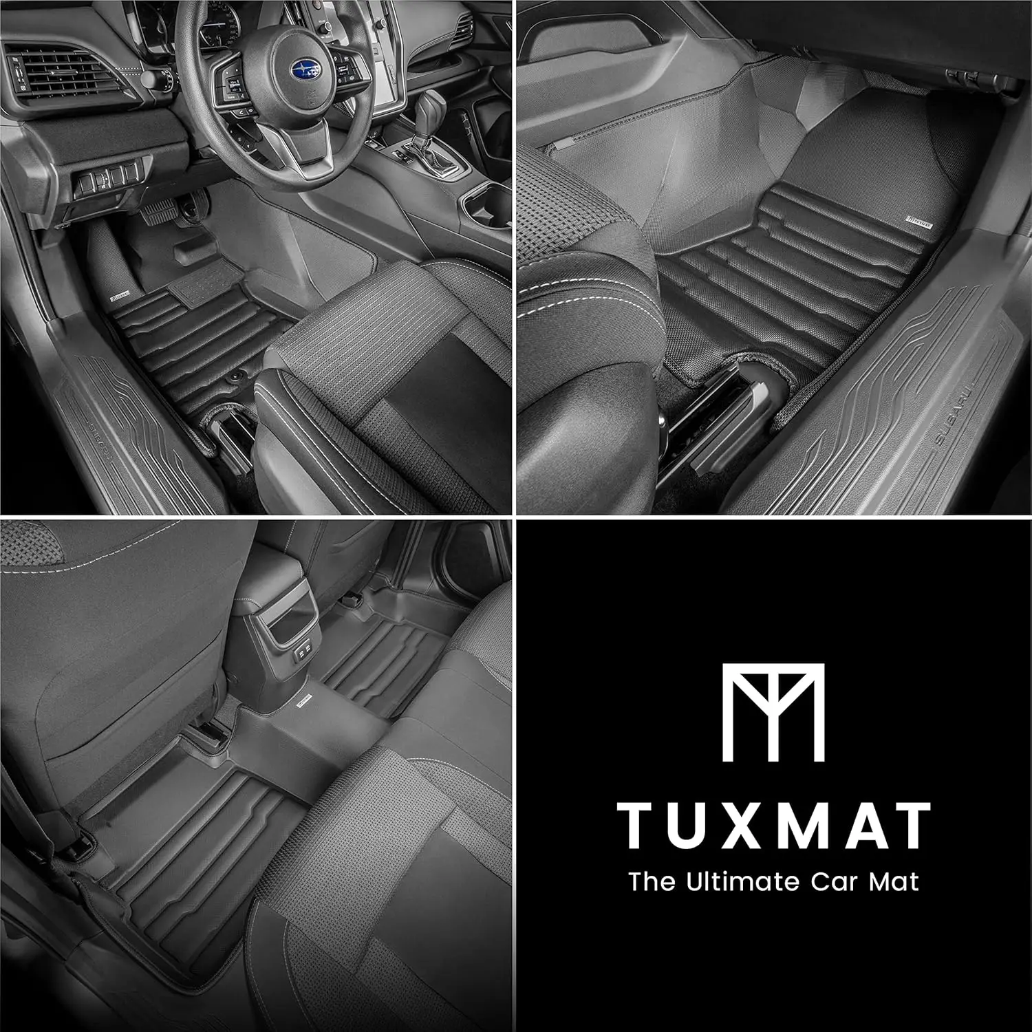 Custom Car Mats for 2020 - 2025 Cars, All - Weather, Laser - Measured, Maximum Coverage, Black Color