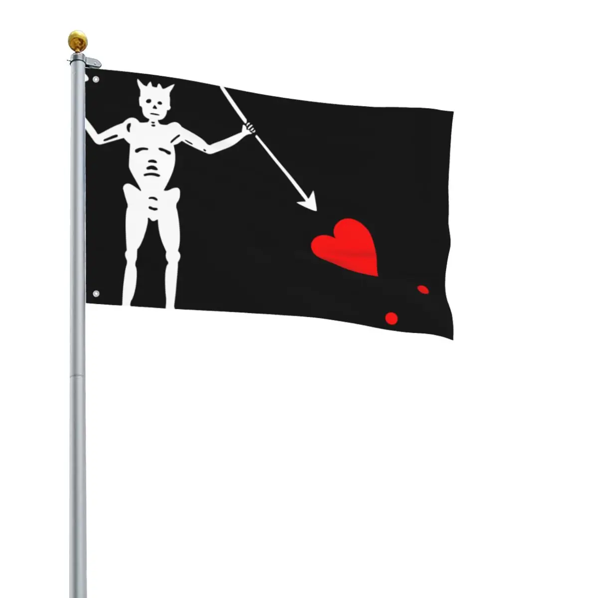 

90x60cm Pirate Flag Of Blackbeard Edward Teach flag Indoor And Outdoor Decoration