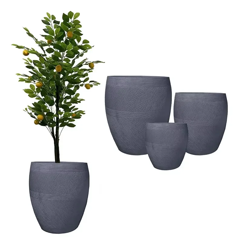 for Large Cement Flower Pots Indoor Planter Pot Outdoor Garden Concrete Flowerpot Wholesale Custom