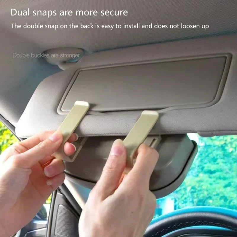 Universal Car Sun Visor Glasses Case Holder Clip Vehicle Interior Sunglasses Eyeglasses Protective Storage Box for Women Men