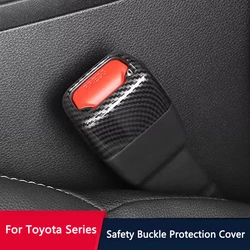 QHCP Car Seat Belt Safety Protective Cover ABS Seat Belt Buckle Trims For Toyota Series RAV4 Camry Highlander Sienna Venza Cross