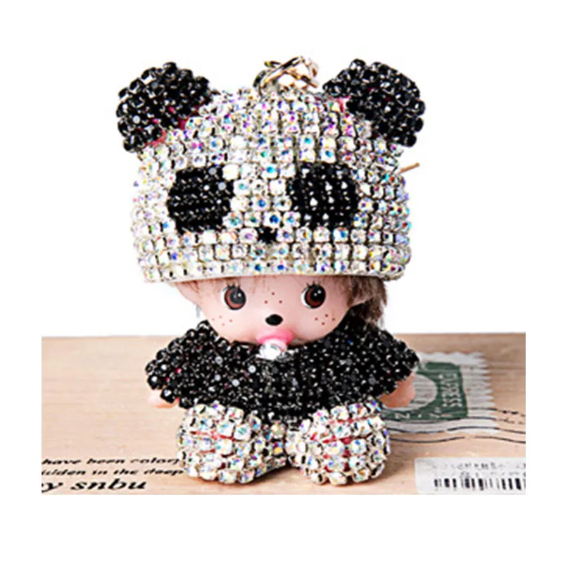 

New Kawaii Cute formongqiiq Diamond Car Keychain Female Cartoon Couple Car Bag Pendant Children’s Birthday Gift Christmas Gift
