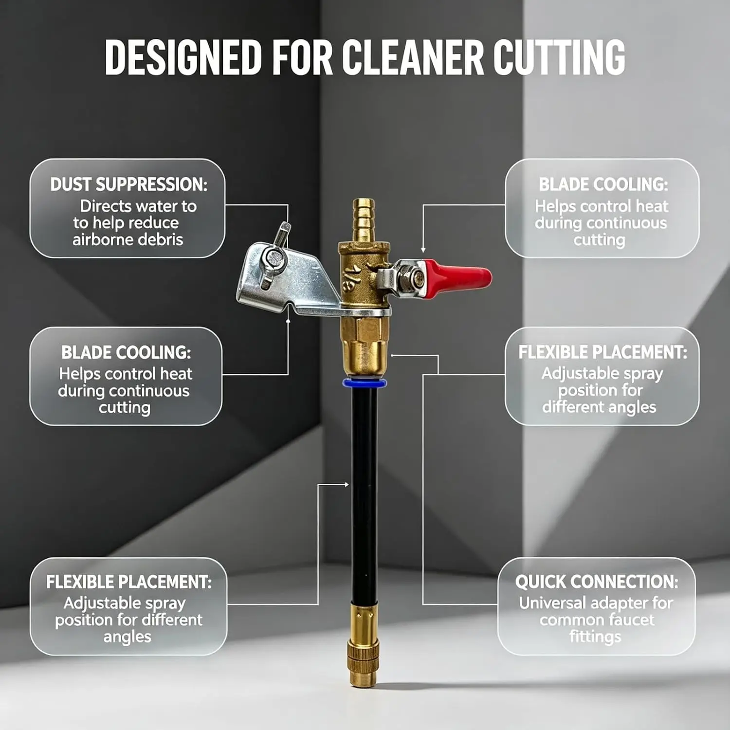 Dust Removal Water Sprayer for Cutting Machine 2-Mode Cooling Angle Grinder Misting System Angle Grinder Marble Cutting Machine