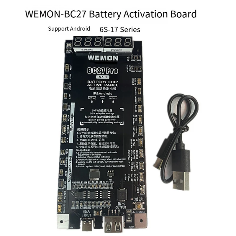 BC27Pro V3.0 Battery Activation Board for IP6-17Pm Android Phone Charging Activation Board