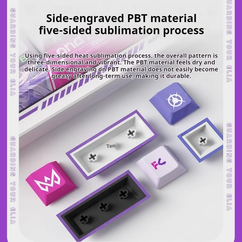 EK75 Anaya Teclado Mecânico Anime Conexão de Três Modos Impressão Lateral Sem Fio Personalizado Chave Completa Hot Plug PBT Ergonomia RGB