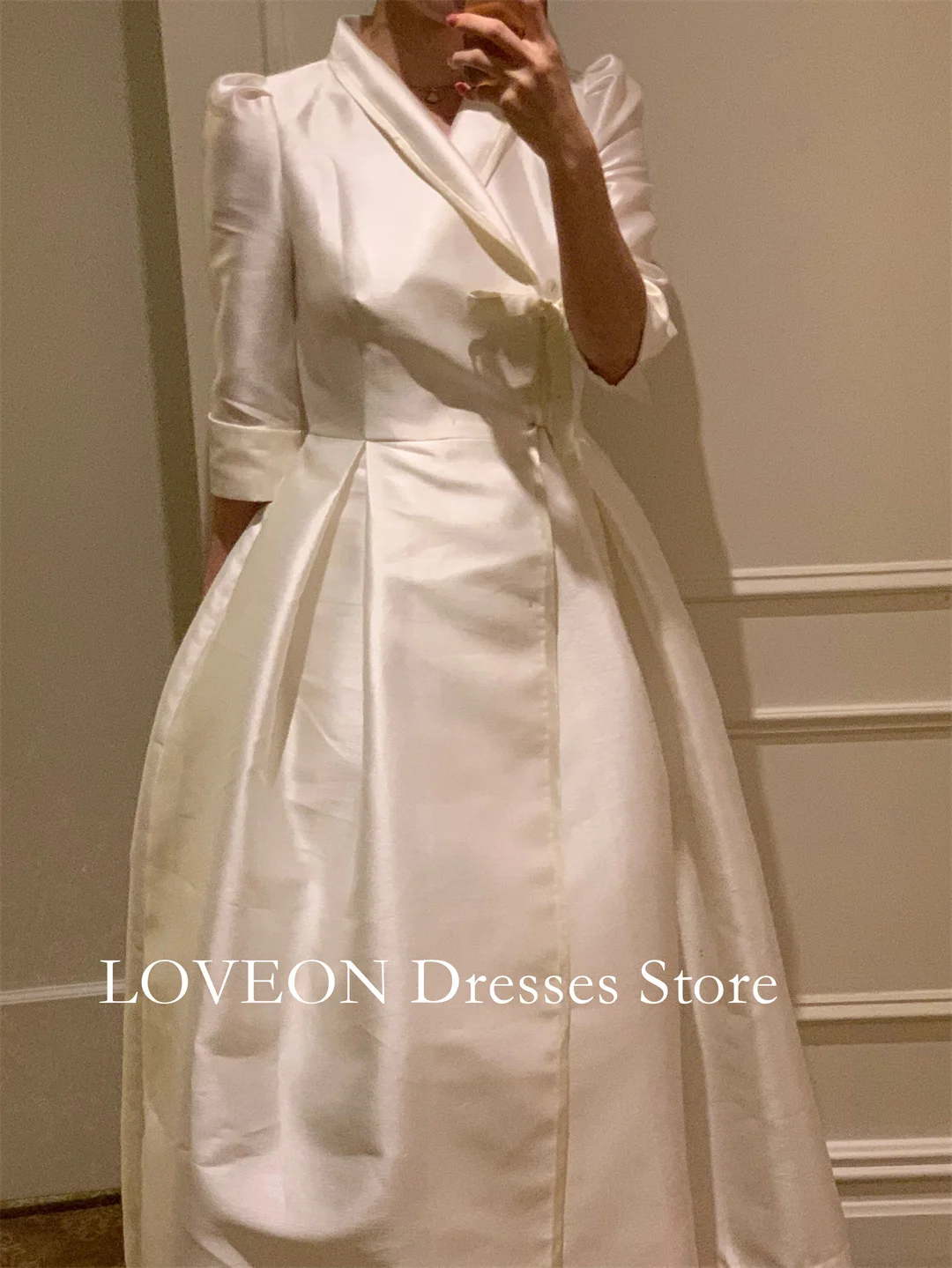 Hanbok Fashion Korea Garden Evening Dresses 2024 Short Sleeves Formal 프롬드레스 Customized White Prom Gowns Party Women Bride