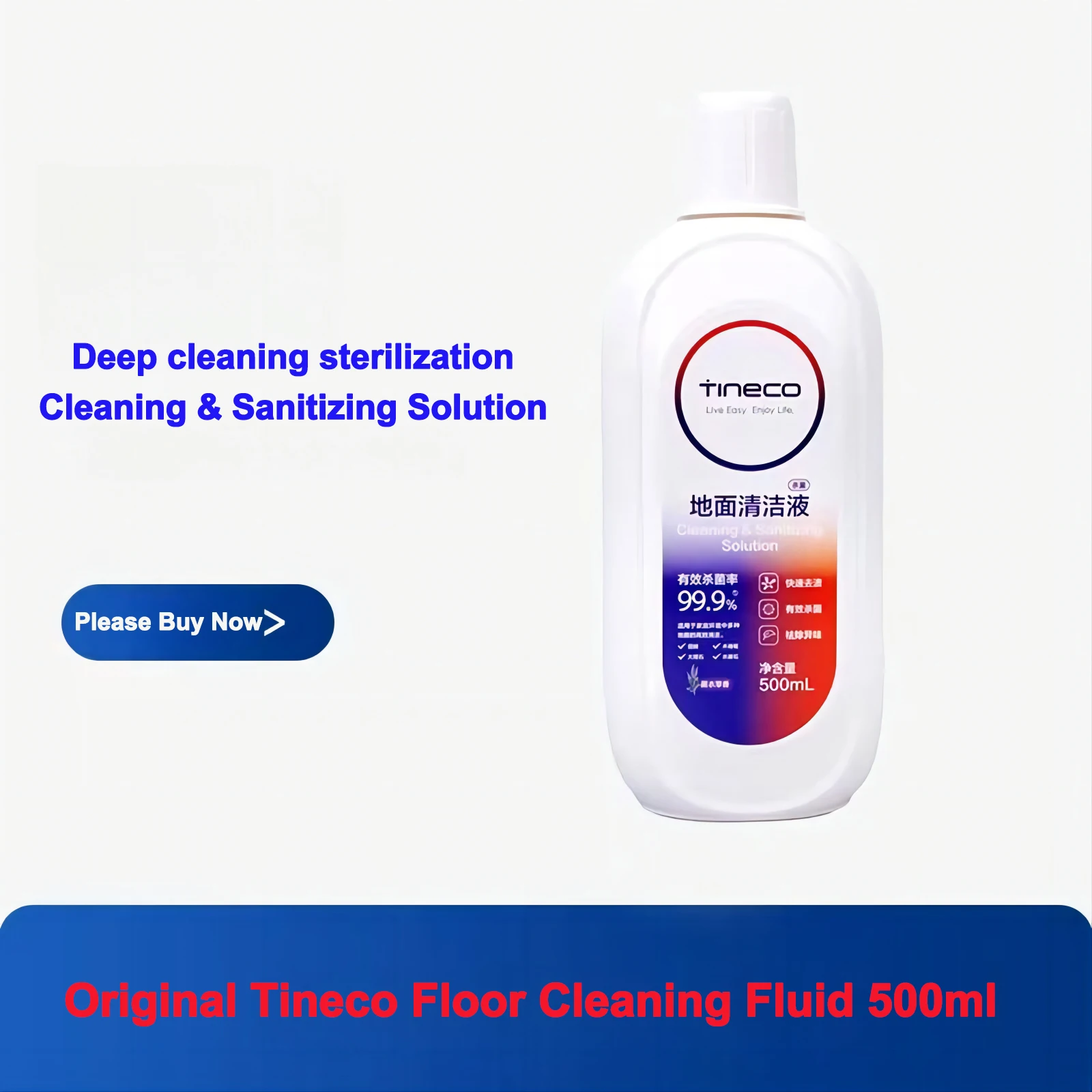 Original Floor Cleaning Fluid 500ml For Tineco Floor One S3，iFloor 3，S5，S5 Blue，S5 Pro 2，S5 Combo，S6，S7Pro Detergent Accessories