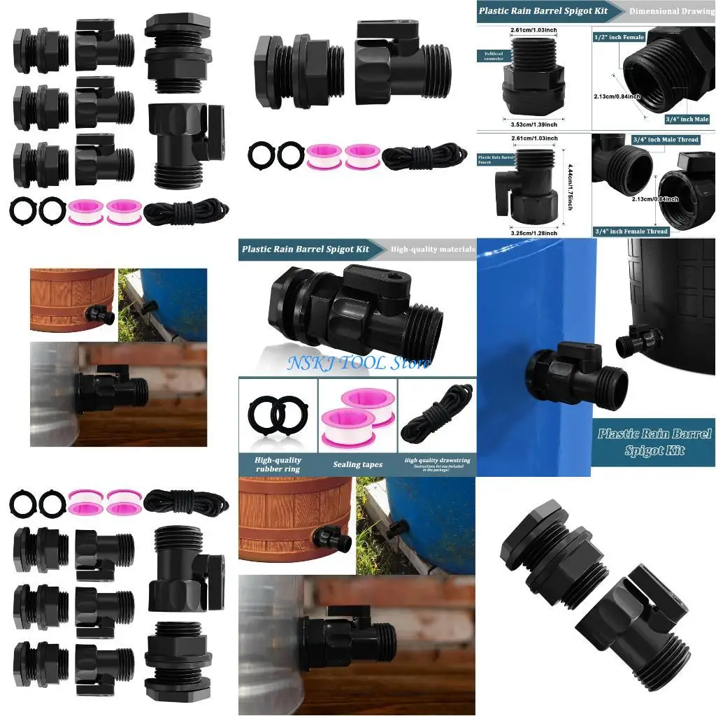 

L8RC Профессиональный пластиковый шланг разветвитель отключите клапаны 3/4 -дюймовый стандартный разъем резьбового разъема для