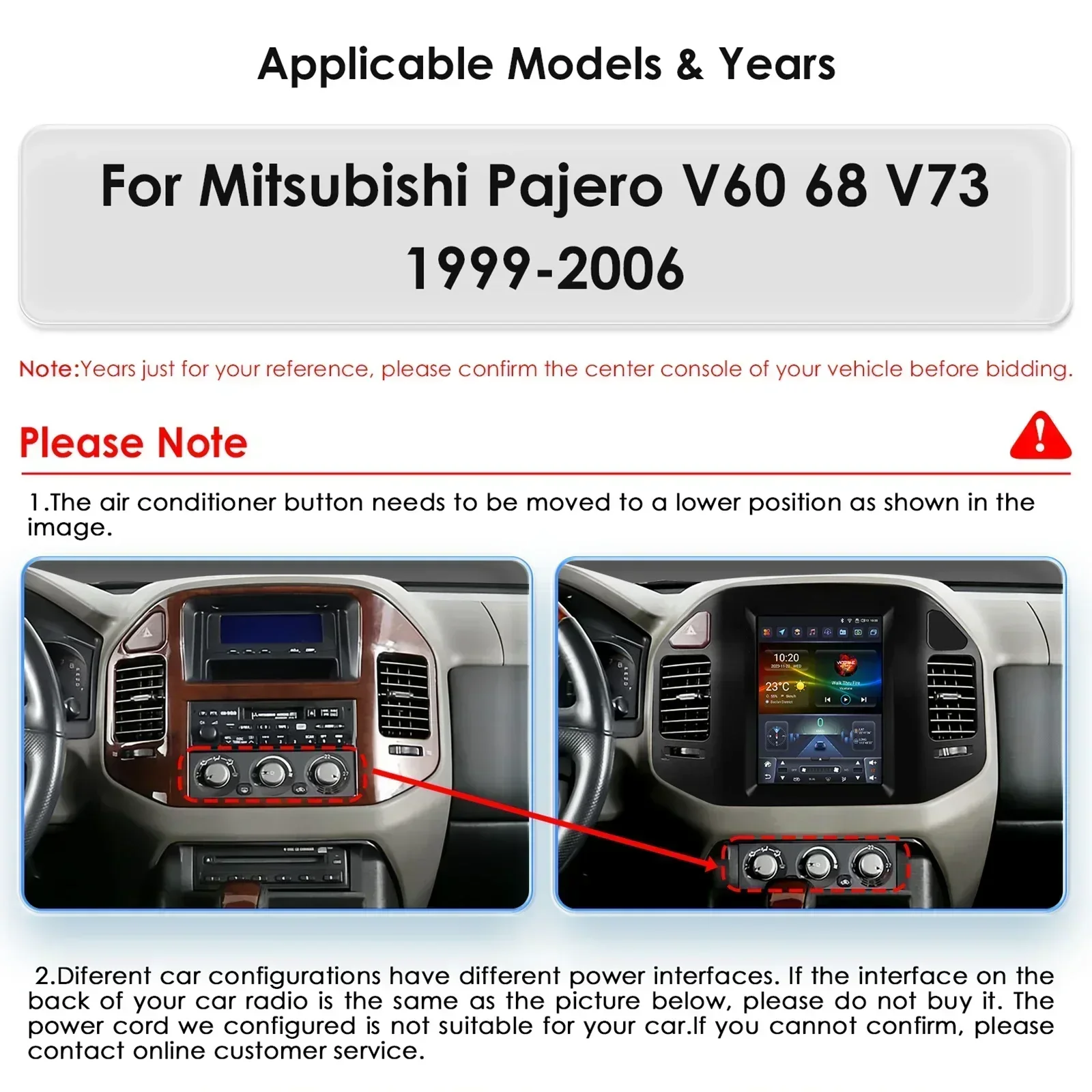 

Carplay 4G 9.7''Tesla Style Screen for Mitsubishi Pajero V60 V68 V73 1999-2006 2Din Android 13 Car Radio GPS Stereo Video Player