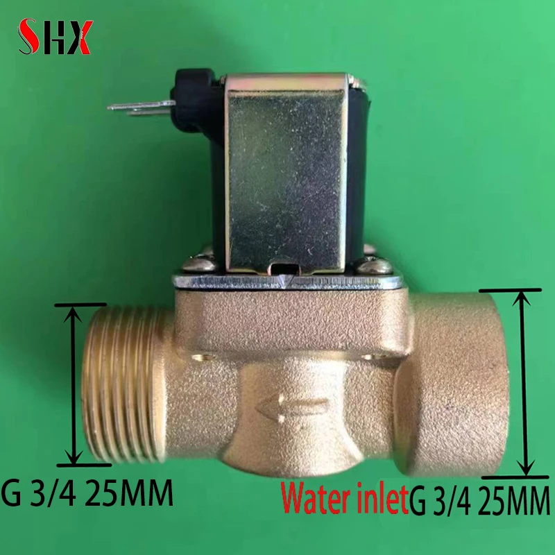 3/4\'\' Female To Male Normally Closed Electric Brass Solenoid Valve Magnetic Switch DC 12V 24V AC 110V 220V Solar Hot Water Valve