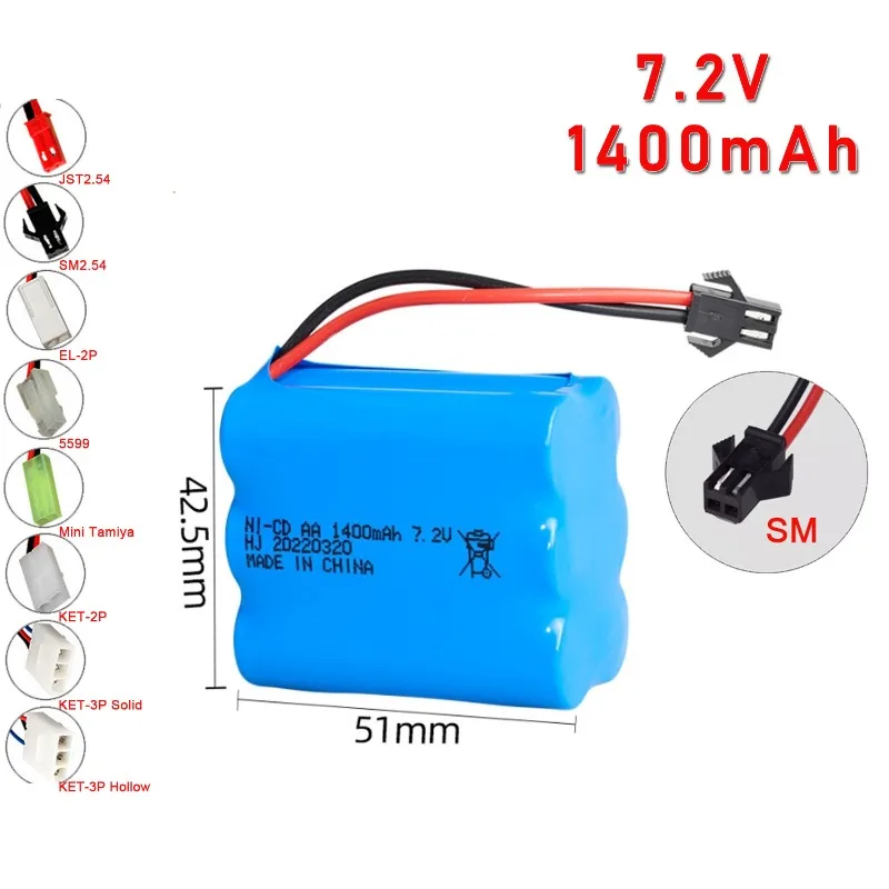 

7.2V 1400mAh Ni-Cd AA battery Mini Tamiya SM for Rc toy cars