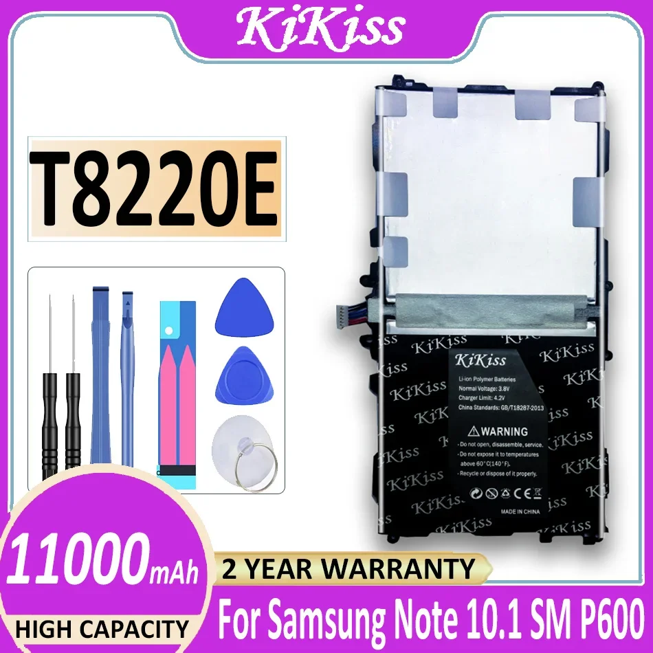 

KiKiss Battery T8220E T8220C 11000mAh For Samsung GALAXY Note 10.1 SM P600 P601 P605 P607 T520 T525 P602 Batteria