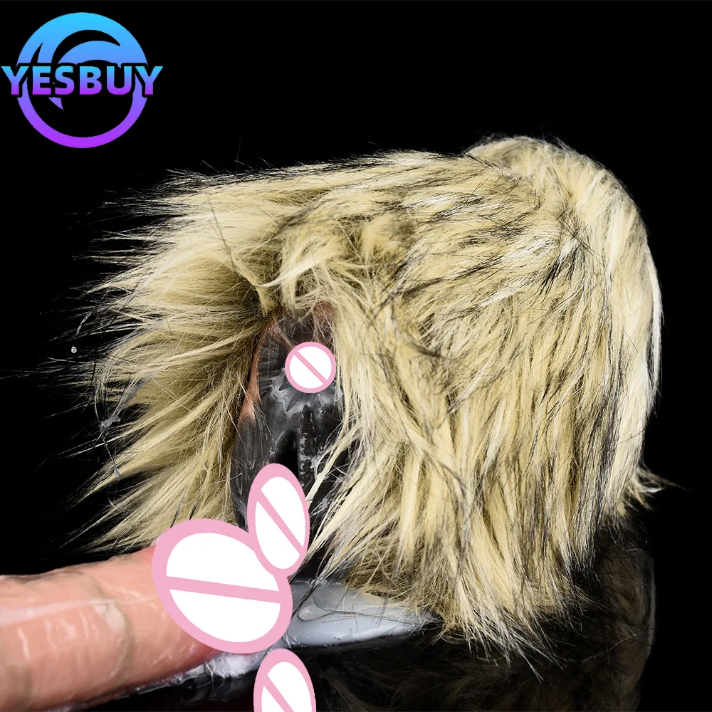 

YESBUY Detachable Fur Animal Stroker Men Dual Masturbator Toy Lifelike Anus Vaginal Pocket Pussy Male Penis Massager Adult 18+