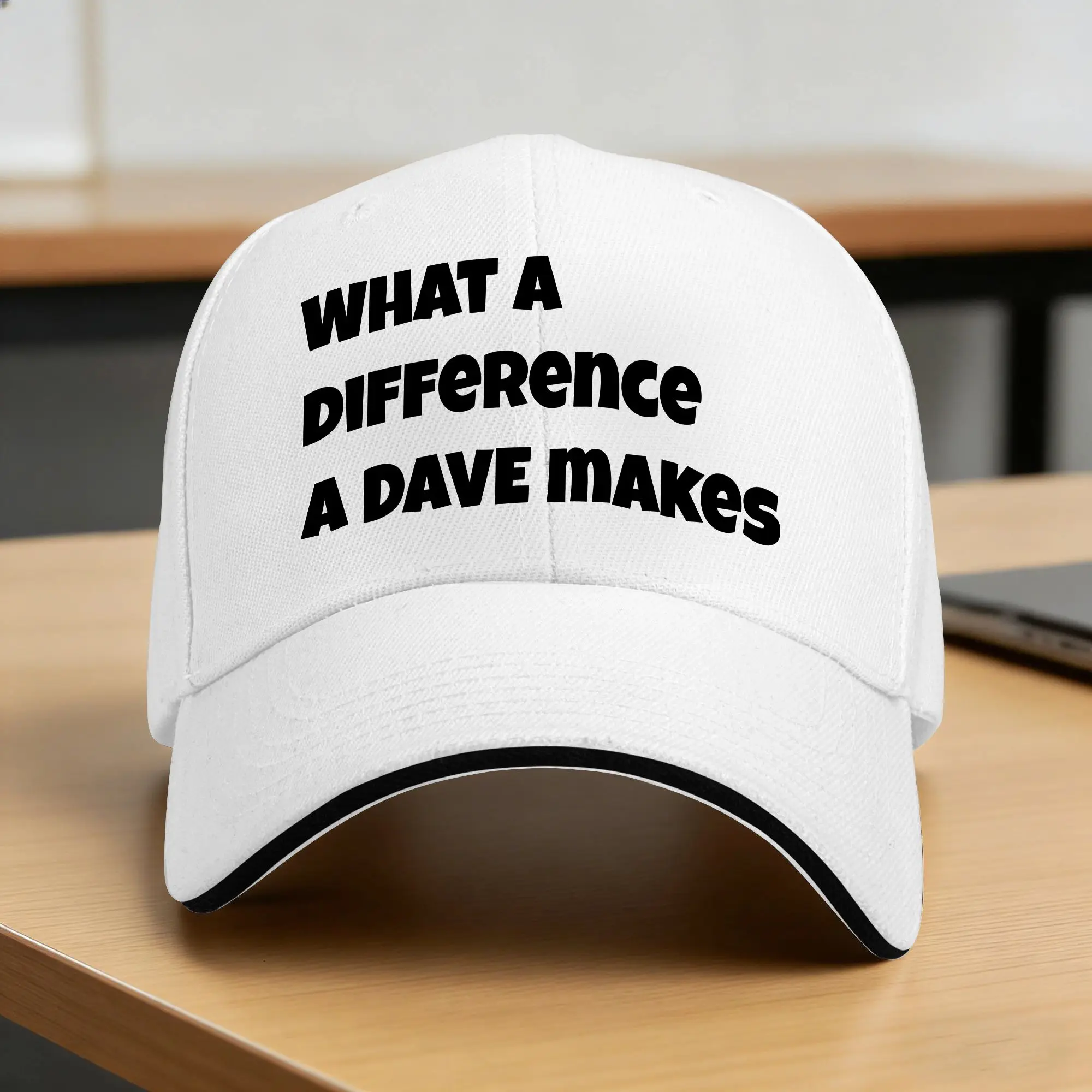 What A Difference A Dave Makes Baseball Cap  y2k Cool Trucker Hat Summer Unisex-Teens Hiking Fishing Snapback Cap