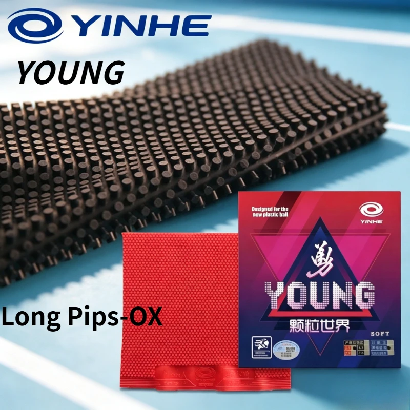 YINHE YOUNG OX Table Tennis Rubber Long Pimples Medium Particle Height 2.1mm Weird Spin Durable Ping Pong Rubber ITTF 49-016