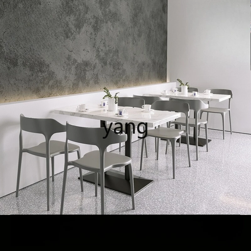 LTT Table and Chair Dessert Burger Cafe Simple Fresh Snack Fast Food Restaurant Furniture Set
