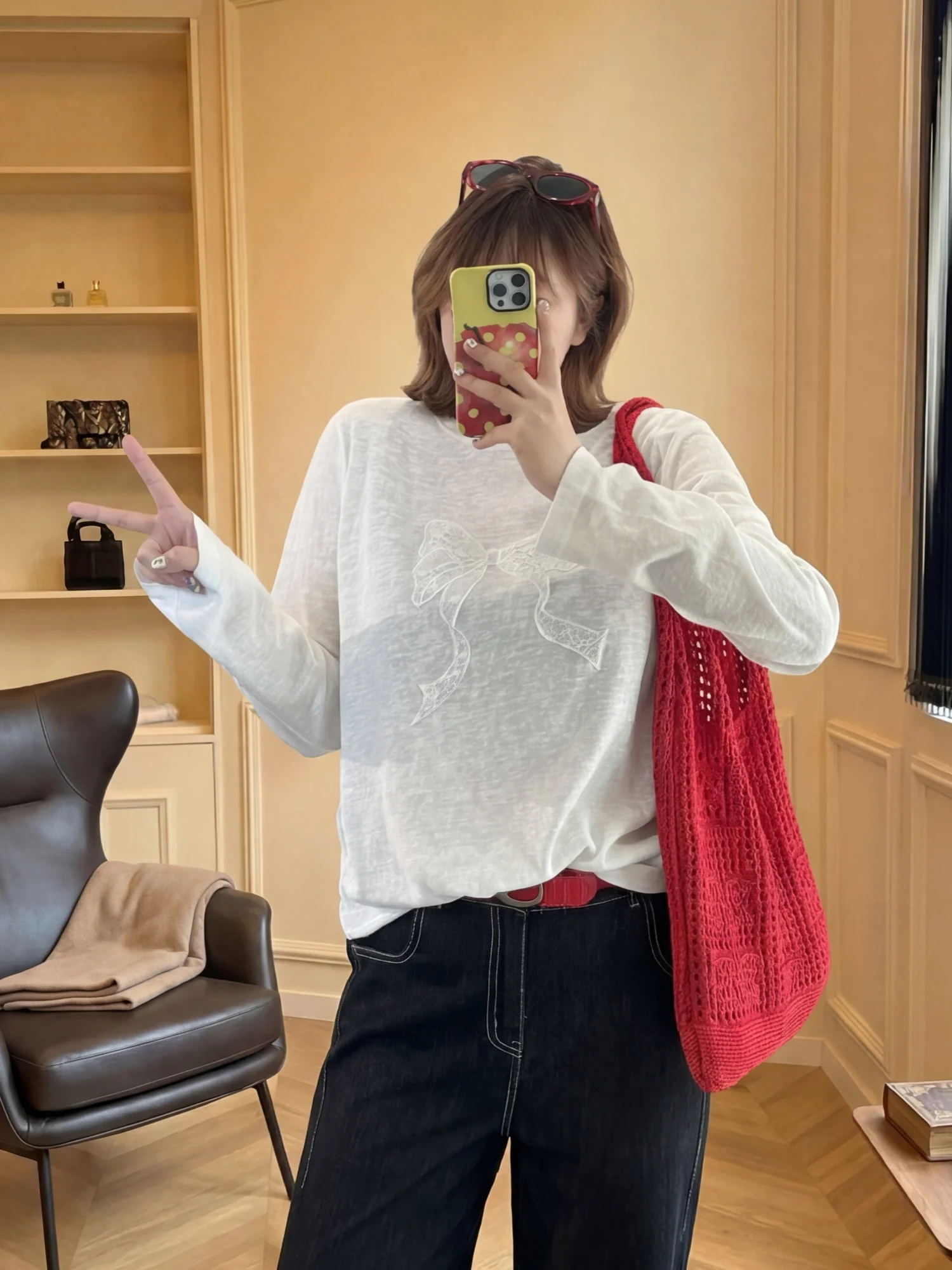 

plus Size Casual Women's T-Shirt Spring New Style Commute Wind Thick Sister Hide Meat Slimming Super Beautiful 4397O
