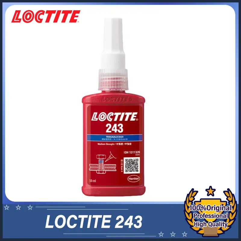 LOCTITE 243 50ml, colle bleue pour soufflet, résistance moyenne, sans apprêt, 1 pièce