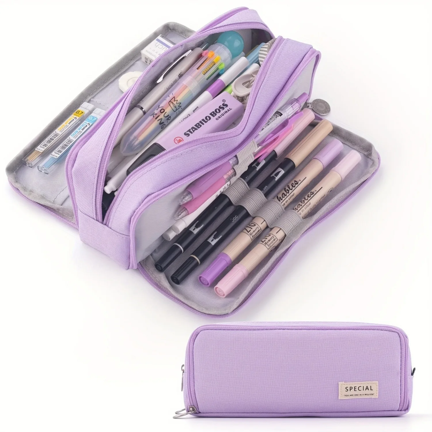 Japan South Korea multi-layer pencil case junior high school high school pencil case Oxford cloth multi functional stationery
