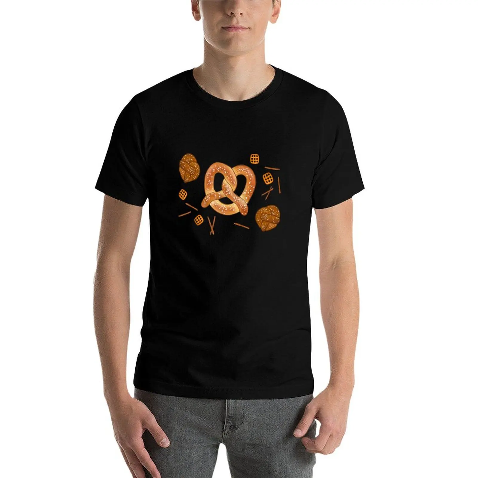 Pretzel Party! T-Shirt funny shirt cotton summer tops affliction shirts compression shirt men