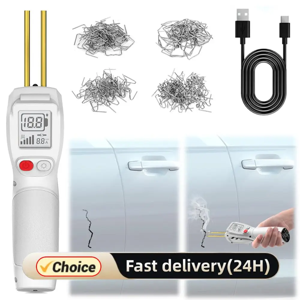 

Cordless Plastic Welder with 200 Hot Staples Plastic Welder Kit Plastic Welder Gun for Bumper Repair and Other Plastic Repairs
