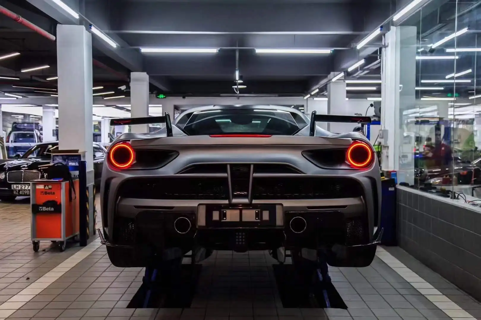 High Quality for 488 GTB Spider Body Kit MSY Style Carbon Fiber Upgrade Engine Hood Front Bumper Rear Bumper Side