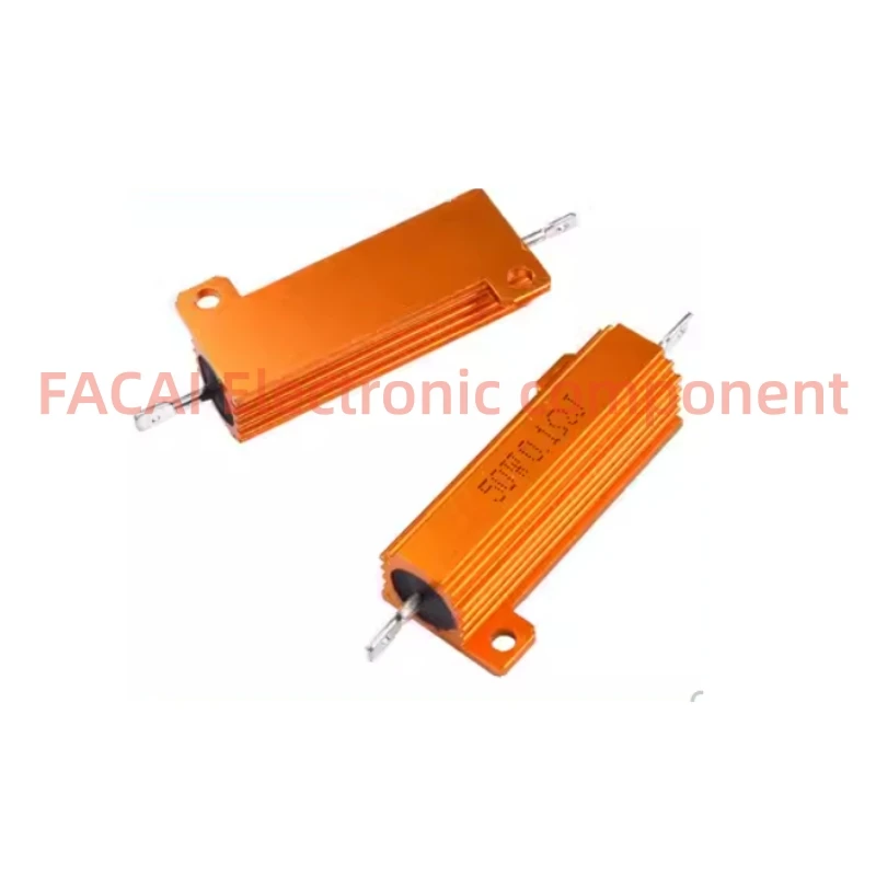 50W 100W Aluminum Power Metal Shell Case Wirewound Resistor 0.01R ~ 100K 1 6 8 10 20 200 500 1K 10K ohm resistance RX24 ibuw