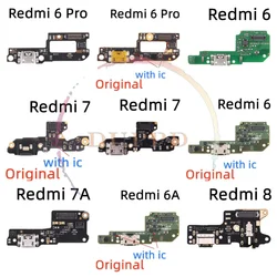 USB Power Charger Charging Port Board Dock Connector Flex Cable For Xiaomi Redmi 6 6A 7 7A 8 8A Pro Replacement Parts