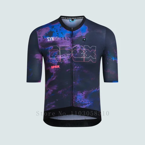 Imagen 2 del producto SYN-Camiseta de ciclismo para hombre, transpirable, de manga corta, con tres bolsillos, ropa para bicicleta de montaña, verano
