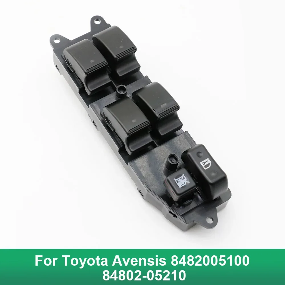 Malcayang 84820-05100 New Power Window Switch For Toyota Avensis 8482005100 84802-05210 Driver Side Window Control Switch