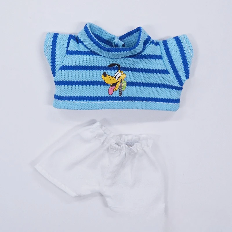 เสื้อยืดลายทางฤดูร้อน Labbubu รุ่นใหม่ 17 ซม. ชุดสูทสุดชิค รุ่น 123 ใส่ได้ทั้งตุ๊กตาและคนจริง ใช้แทนเสื้อผ้าตุ๊กตา