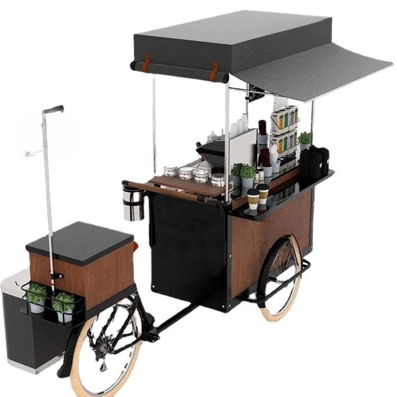 

Outdoor inverted tricycle inverted donkey night market movable dining car barbecue snacks milk tea coffee car