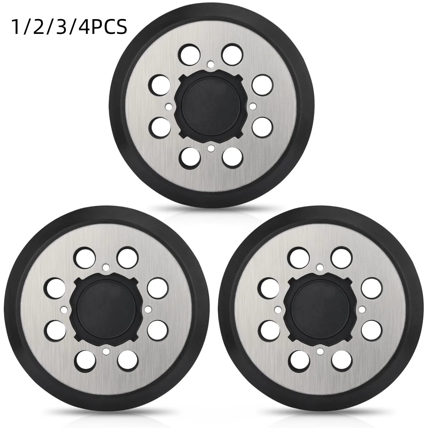1/2/3/4PCS 5 Inch 8 Hole Orbital Sander Metal Pad Replacement Loop Compatible with 6421 6423 6420 DCW210B Random Orbital Sander
