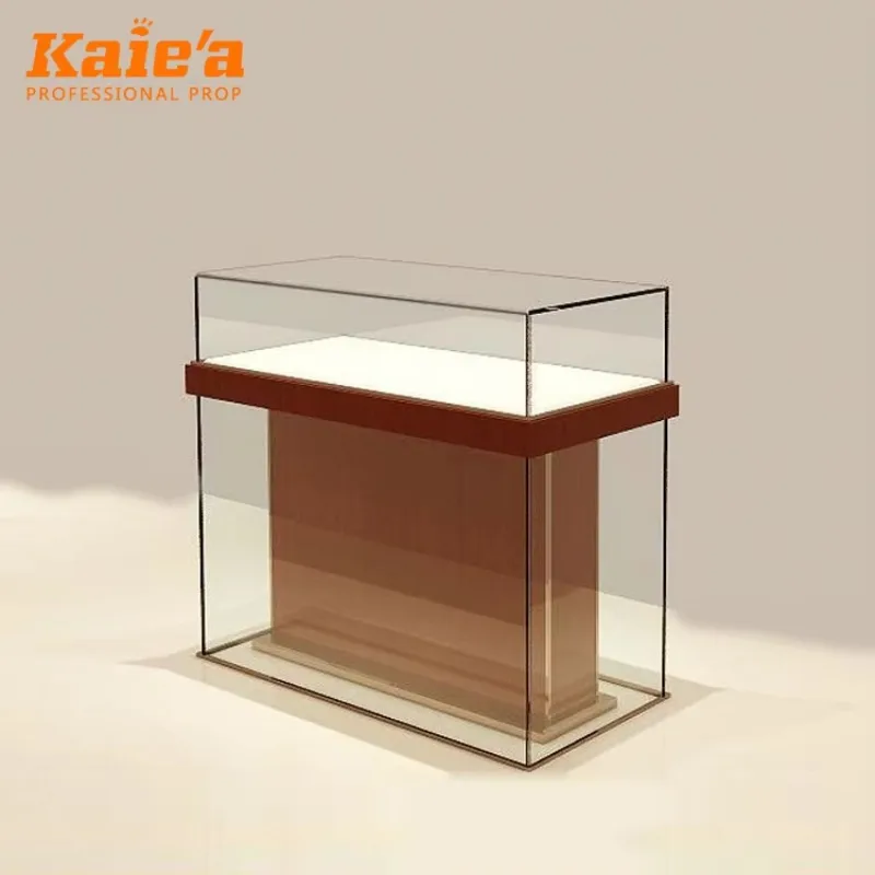 Modern Glass Custom Jewelry Showcase Wood Glass Display Cabinets Wood Jewelry Cabinet Watch Shop Showcase