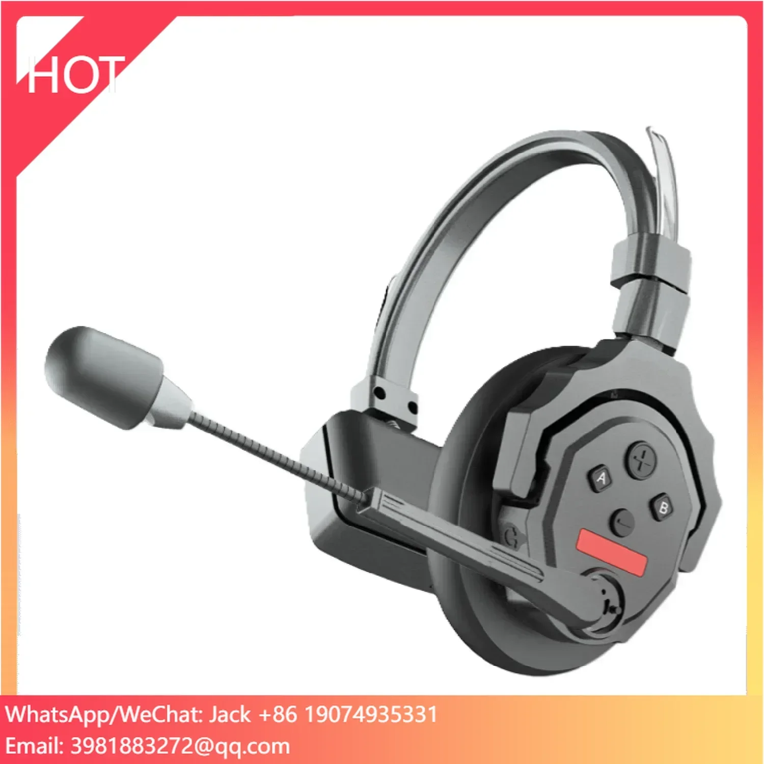 4s Full Duplex Wireless Headset Intercom System Communication Headset Remote 350m Communication Distance Walkie Talkie