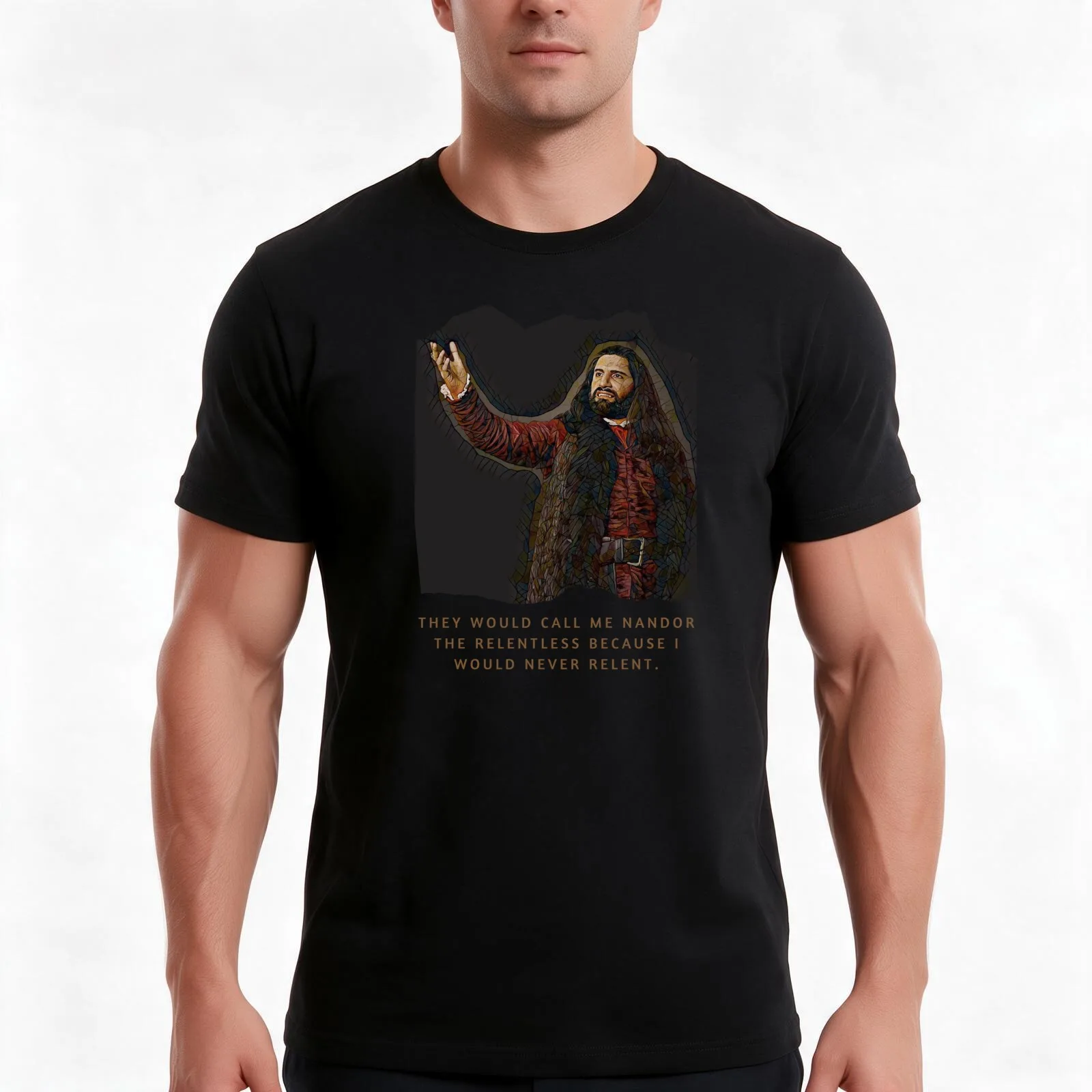Nandor the Relentless T-Shirt, Summer Casual Cotton Tee, Oversized Streetwear Tops, Vintage Graphic Print, Unisex Men Women