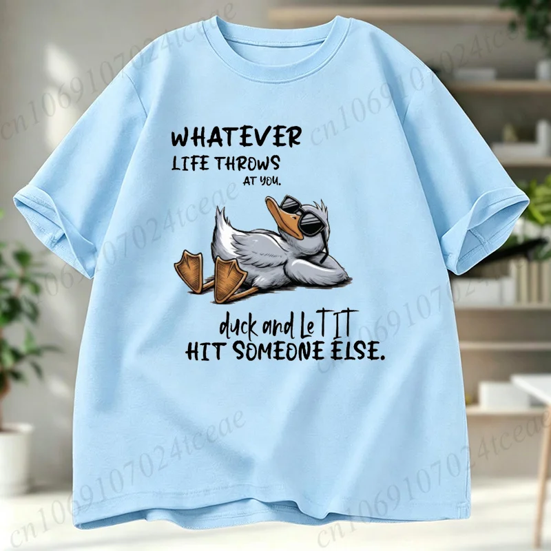 Summer Men T-shirt Casual Funny Whatever Life Throws At You Funny Sarcastic Print Men O-neck Top for Men Short Sleeve Male Tees