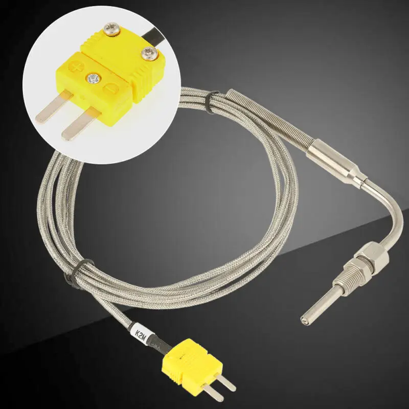 Imagem -02 - Grau Alta Temperatura Sensor Rosca Egt Sonda k tipo 2m Termopar Tubo Temperatura Controlador Aço Inoxidável 1250 ° c