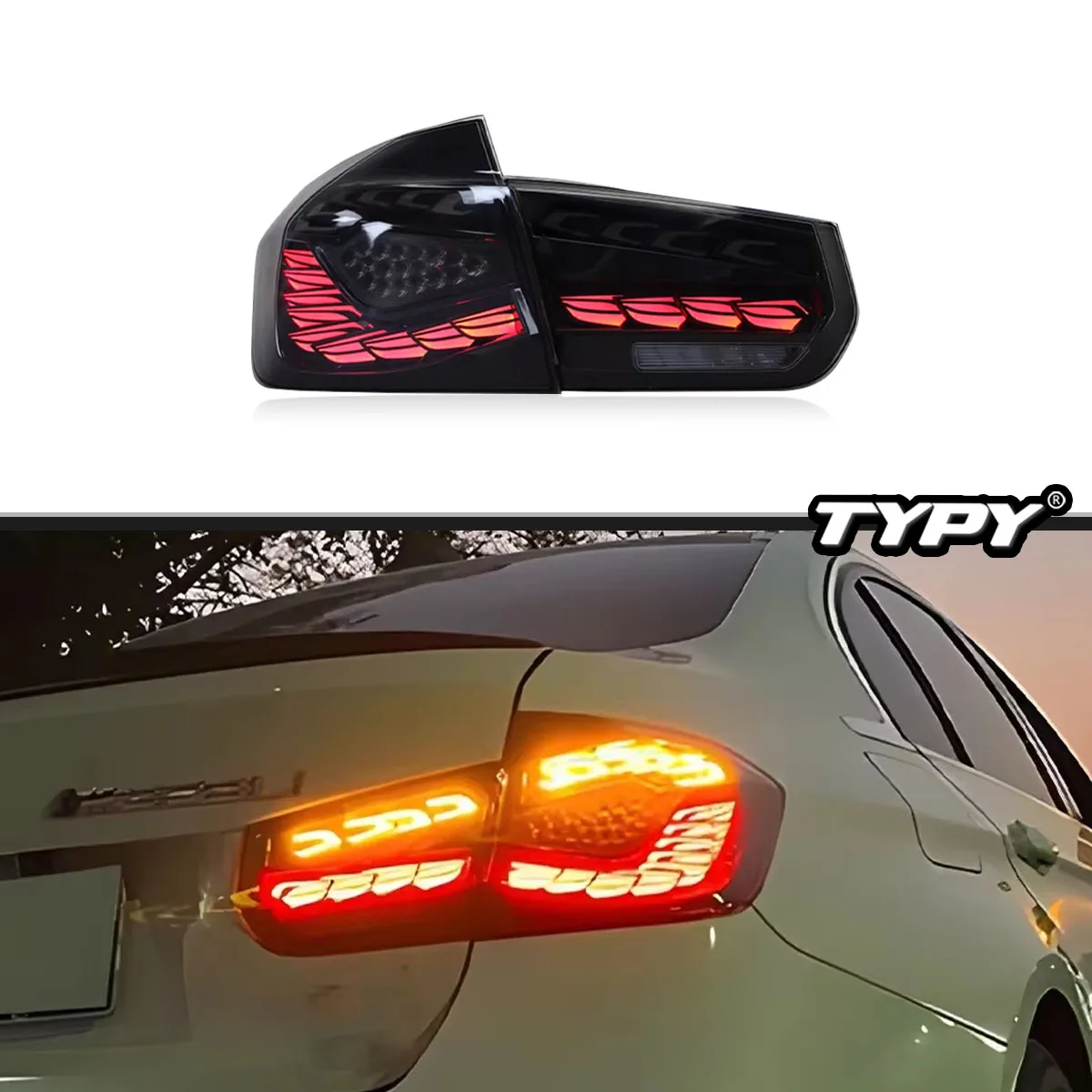 

TYPY Новый светодиодный задний фонарь, обновленный, модифицированный для BMW 3 серии F30 F35, задний фонарь 2013-2018, динамический сигнальный задний фонарь, автоаксессуары