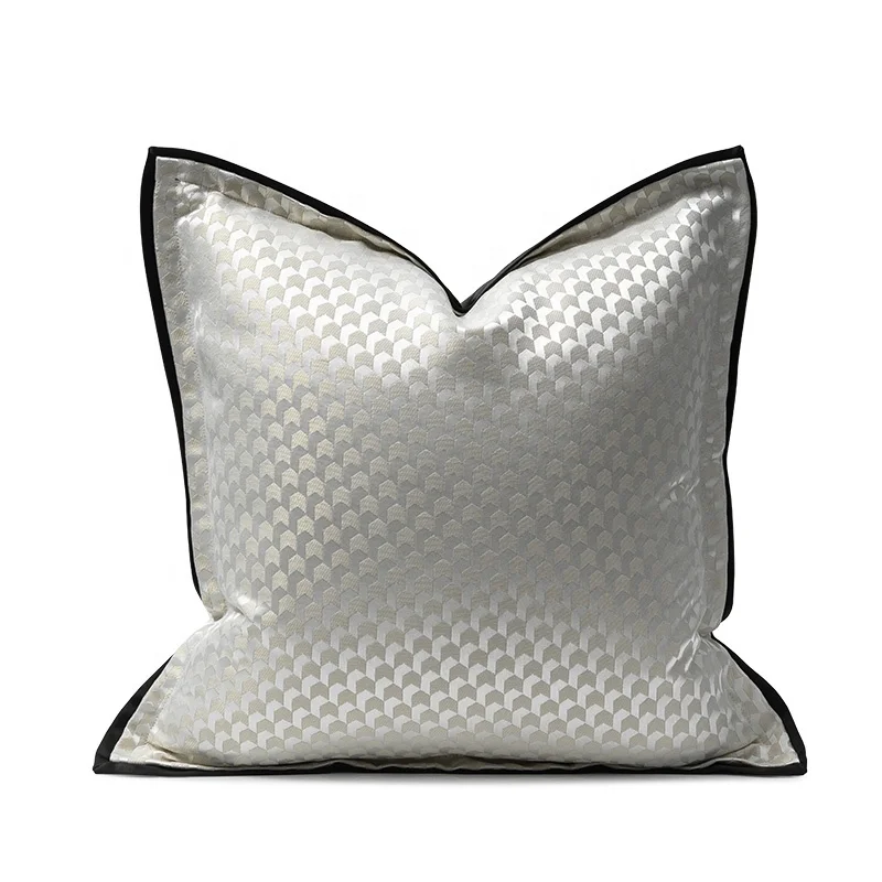 Silver Decorative Throw Pillow Cover, Cushion Case for Bed Sofa and Office, Luxury Series, New, 18 