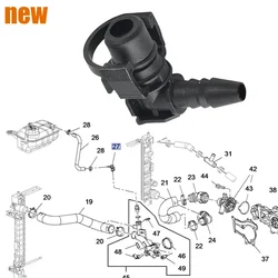 1x For Chevrolet Cruze Epica Sonic Opel Astra Black Throttle Valve Thermostat Body Heater Pipe Hose Connector 55574685 55569809