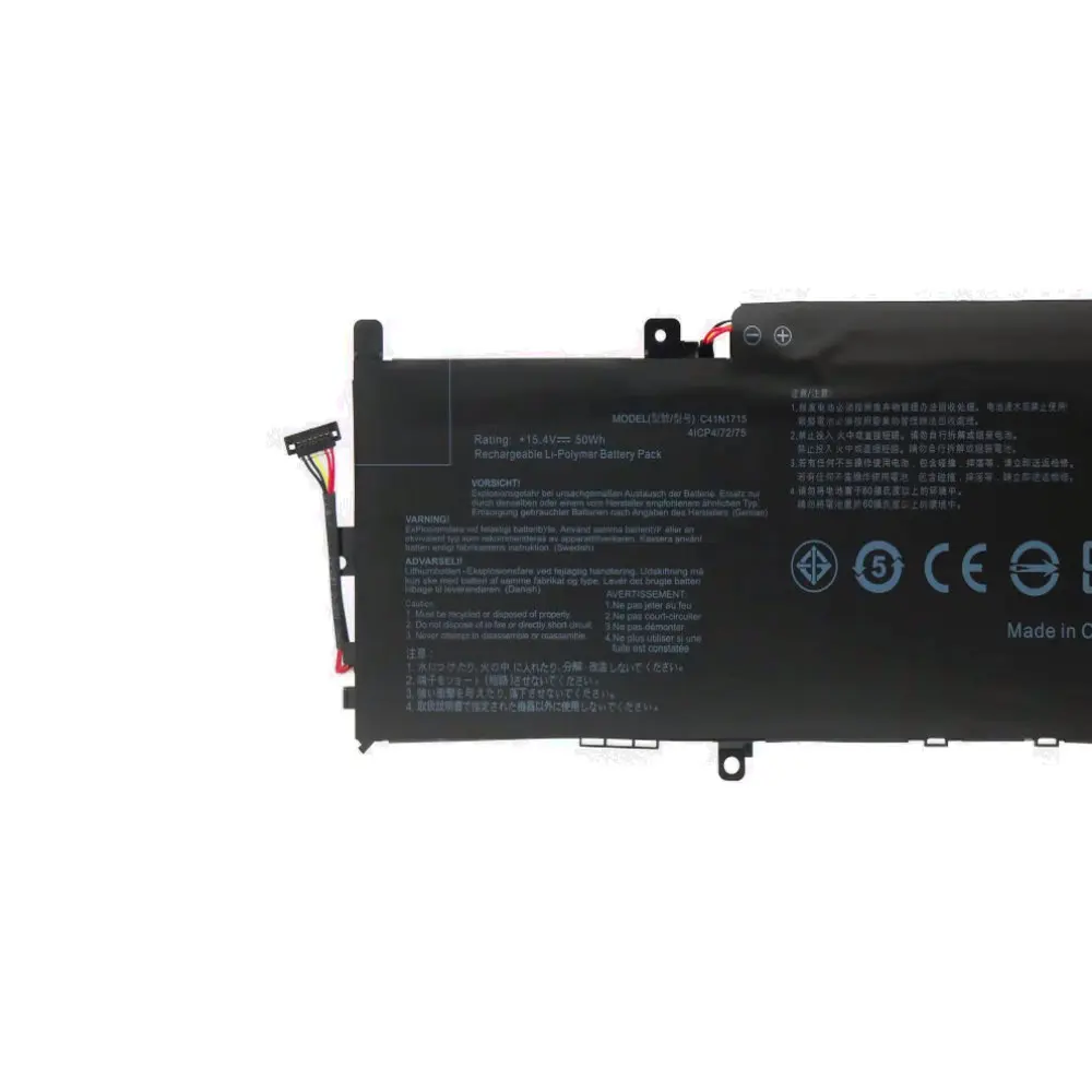 

For ASUS UX331FN UX331UA-1B UX331UN UX331UN-1E U3100UN 0B200-02760000 High Quality 15.4V 50WH C41N1715 Laptop Battery