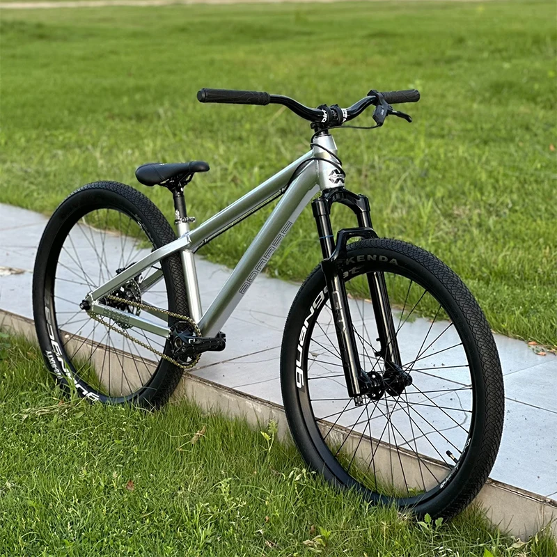 AliExpress NONE 26 Inch Mountain Bike BOARSE Dirt Jumper Bike Single Speed Fish Tail Aluminum Alloy Frame Hydraulic Disc Brake Complete Bike