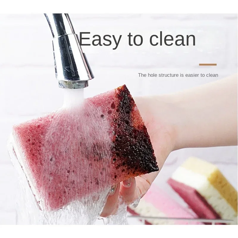 5pc High Density Thickened Porous Spong Mop Dish-Washing Sponge Scouring Pad Dishcloth Kitchen Cleaning Sponge Wipe