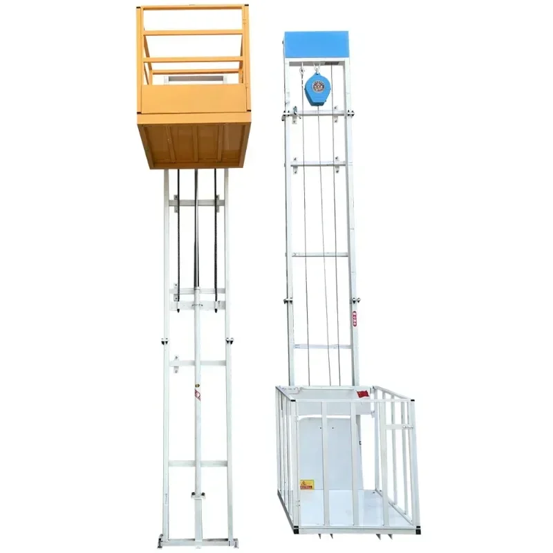 Electric small freight elevator hydraulic lifting platform workshop warehouse factory building lifting rack cargo monorail hoist