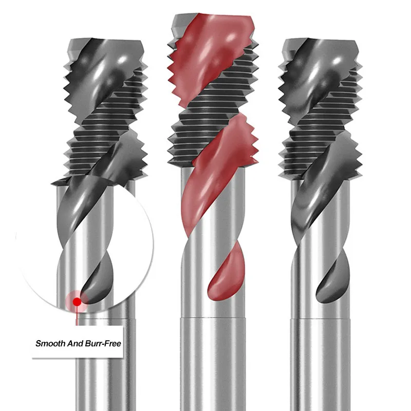 Rubinetto della macchina per alluminio HSS6542 metrico M3-M12 filettatura a vite a due bordi punta da trapano per lavorazione di metalli Non ferrosi
