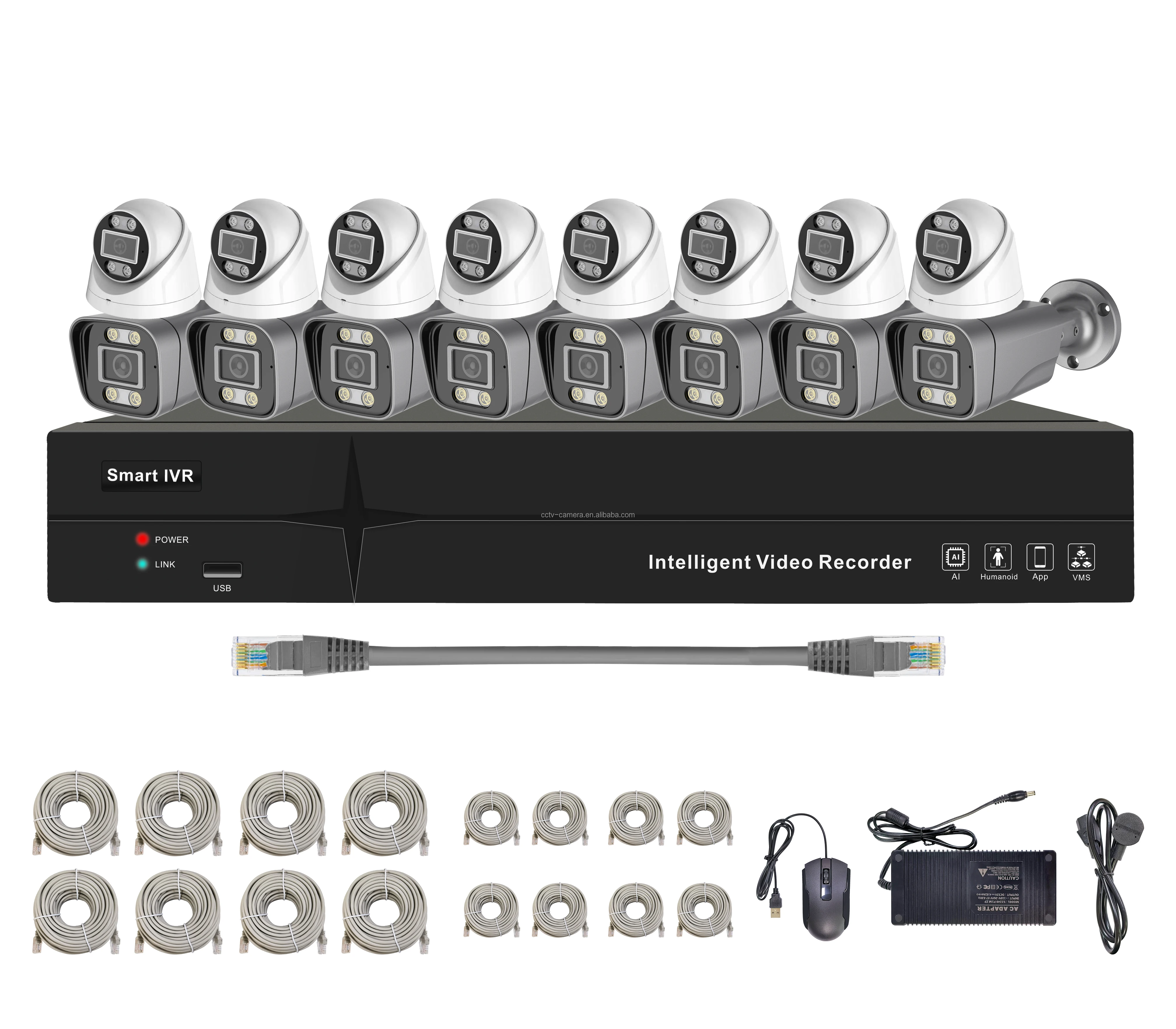 16 24 KIT NVR PoE de red de 32 canales 12MP 4K 8MP