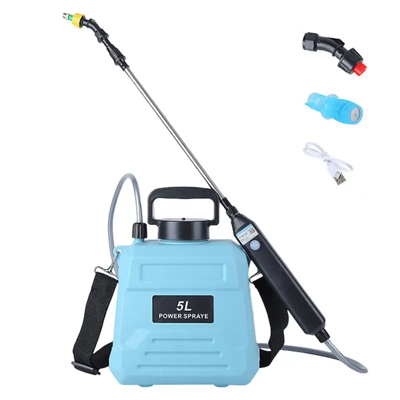 

Sprinkler Electric Sprayer 5L Watering Can with USB Rechargeable Handle and 3 Mist Nozzles 5L Yard Sprayer Garden Irrigation