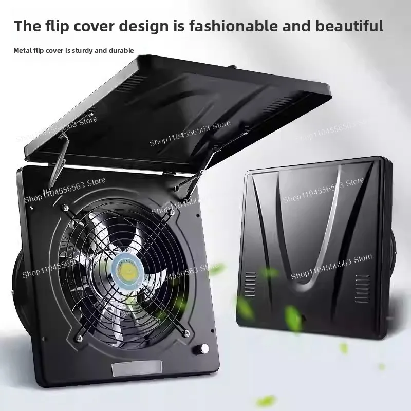 Flip ventilation fan Kitchen fume exhaust fan High speed household exhaust fan 10 inch wall type window exhaust